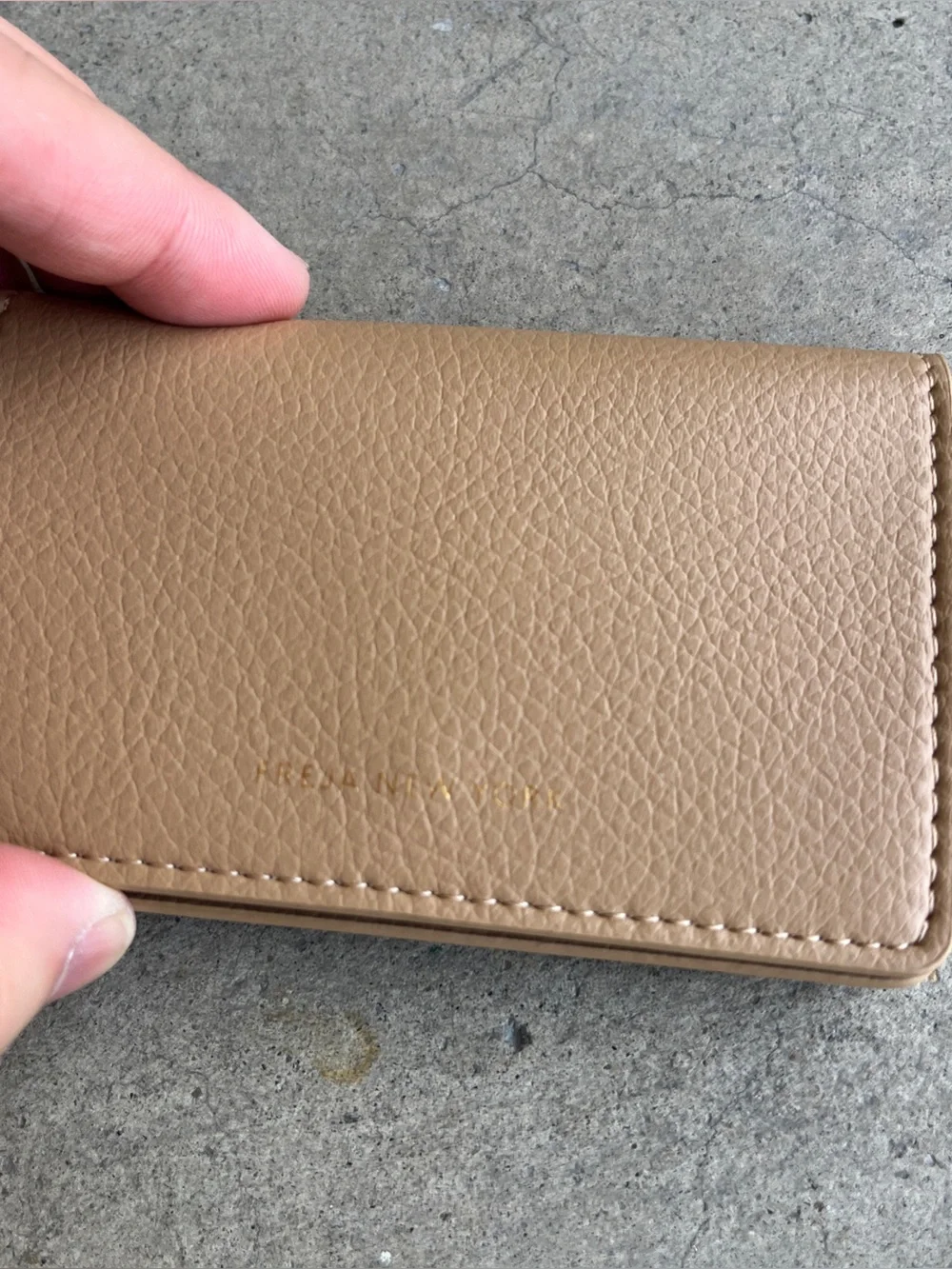 Freja New York Tan Leather Card Holder